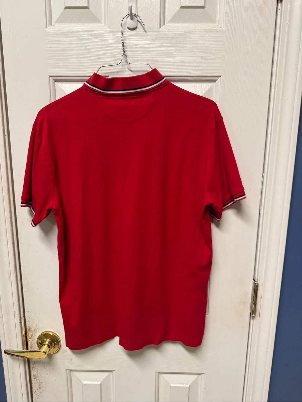 Ralph Lauren Red Polo with Navy Contrast Trim